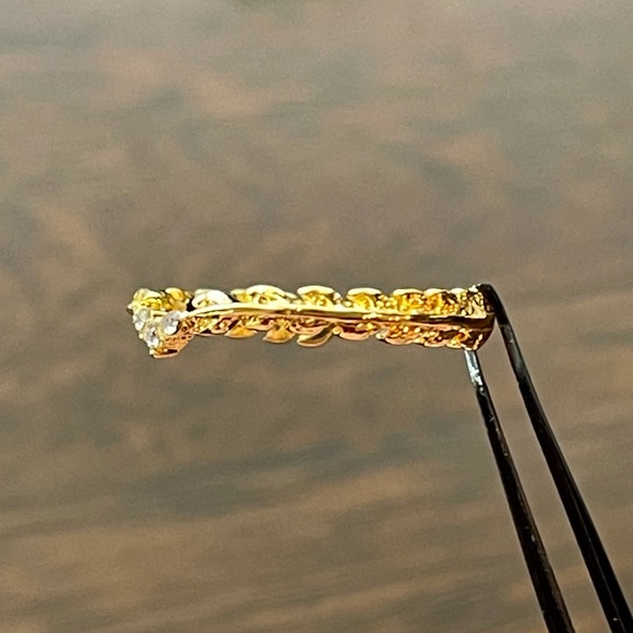 14k Gold plated CZ Ring - Size 7 - Picture 15 of 16